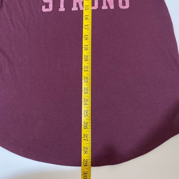 PINK V.S. ~Woman’s X-Small Burgundy Pajama Sleep Shirt “Nap Game Strong” - Picture 6 of 10